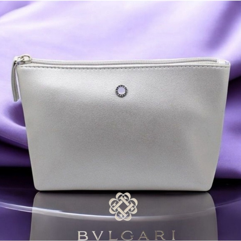 Bulgari Elegant Silver Cosmetic Bag